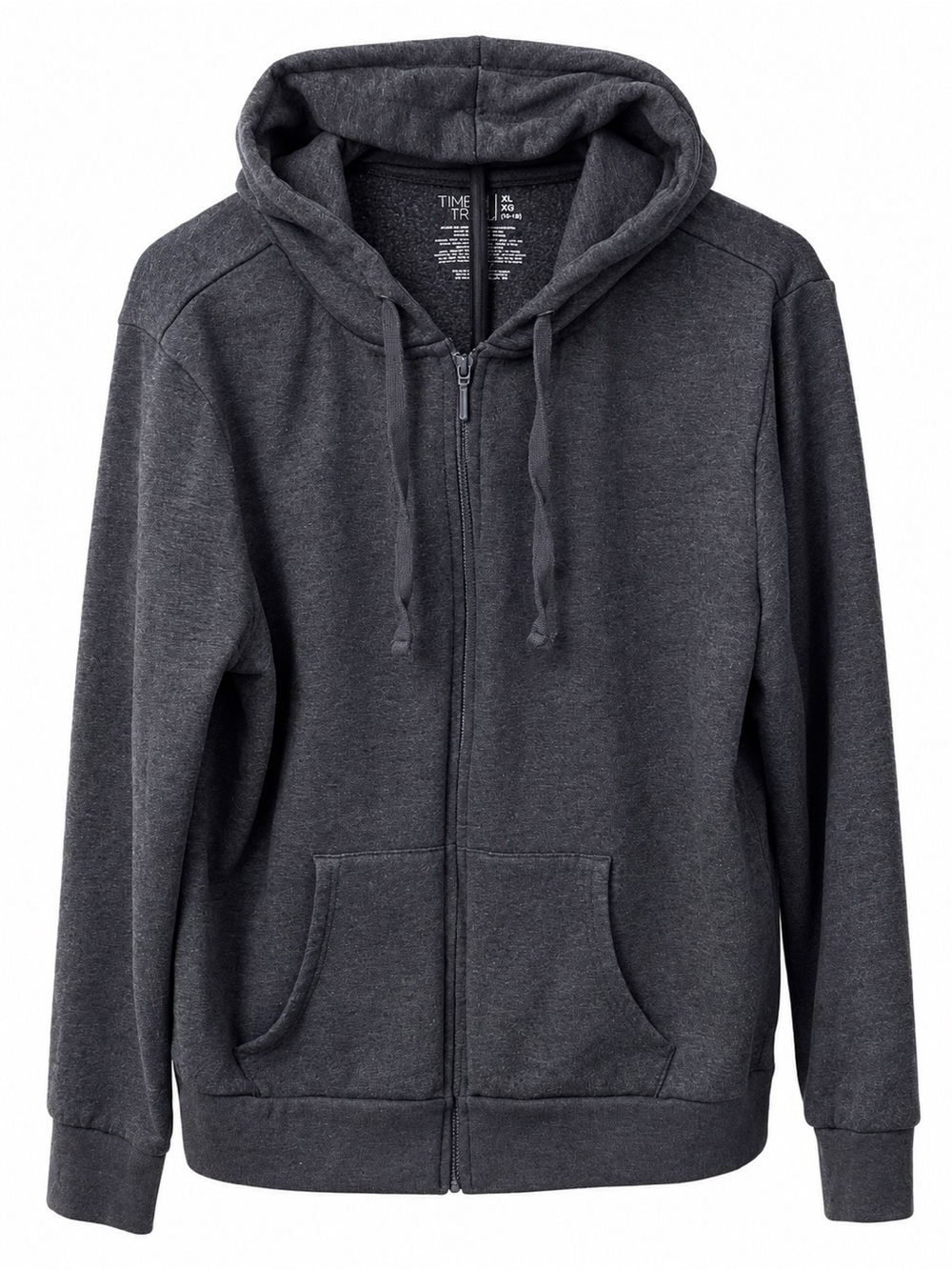 Time and Tru Blue Cove Heather Sherpa Lined Full Zip Hoodie | XL/XG